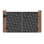 Poarta acces auto mica din tabla debitata cu plasma TRES 3000x1940 mm