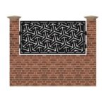 Panou de gard mic din tabla debitata cu plasma TRES 990x1940 mm