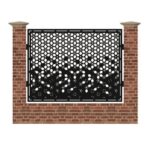 Panou de gard mare din tabla debitata cu plasma FADED 1500x1940 mm