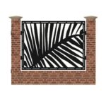 Panou de gard mare din tabla debitata cu plasma PALM 1500x1940 mm