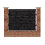 Panou de gard mare din tabla debitata cu plasma LINEA 1500x1940 mm