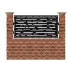 Panou de gard mic din tabla debitata cu plasma LINEA 990x1940 mm