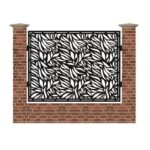 Panou de gard mare din tabla debitata cu plasma FLAMES 1500x1940 mm