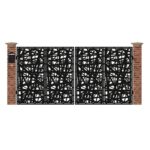 Poarta acces auto mare din tabla debitata cu plasma MAX 121 3884x1940 mm