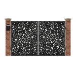 Poarta acces auto mica din tabla debitata cu plasma SEED 3000x1940 mm