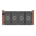 Poarta acces auto mare din tabla debitata cu plasma MUMBAY 3884x1940 mm