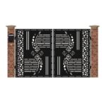 Poarta acces auto mica din tabla debitata cu plasma DOOR 3000x1940 mm