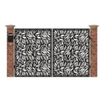 Poarta acces auto mica din tabla debitata cu plasma FLAMES 3000x1940 mm