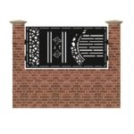 Panou de gard mic din tabla debitata cu plasma DOOR 990x1940 mm