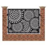 Panou de gard mare din tabla debitata cu plasma Max Circles 1500 x 1940 mm