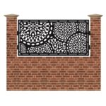 Panou de gard mic din tabla debitata cu plasma Max Circles 990x1940 mm