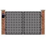 Poarta acces auto mica din tabla debitata cu plasma Max Fasade 3000x1940 mm