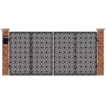 Poarta acces auto mare din tabla debitata cu plasma Max Fasade 3884x1940 mm