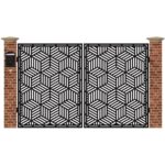 Poarta acces auto mica din tabla debitata cu plasma MAX CUB 3000 mm x 1940 mm