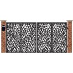 Poarta acces auto mare din tabla debitata cu plasma MAX 77 3884 mm x 1940 mm