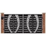 Poarta acces auto mare din tabla debitata cu plasma MAX B52 3884 mm x 1940 mm