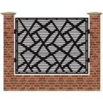 Panou de gard mare din tabla debitata cu plasma MAX 55 1500 mm x 1940 mm