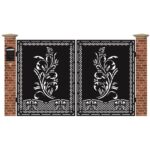 Poarta acces auto mica din tabla debitata cu plasma MAX 33 3000 mm x 1940 mm