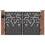 Poarta acces auto mica din tabla debitata cu plasma MAX CM1 3000 mm x 1940 mm