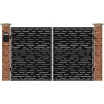 Poarta acces auto mica din tabla debitata cu plasma MAX 65 3000 mm x 1940 mm