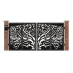 Poarta acces auto mare din tabla debitata cu plasma COPAC 3884x1940 mm