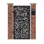 Poarta pietonala din tabla debitata cu plasma ROSES 1940 x 990 mm