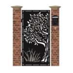 Poarta pietonala din tabla debitata cu plasma ARBORE 1940 x 990 mm