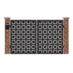 Poarta acces auto mica din tabla debitata cu plasma GC 3000x1940 mm