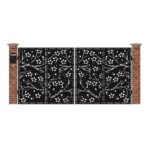 Poarta acces auto mare din tabla debitata cu plasma JACARANDA 3884x1940 mm