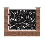 Panou de gard mare din tabla debitata cu plasma MAX JACARANDA 1500x1940 mm