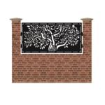 Panou de gard mic din tabla debitata cu plasma ARBORE 990x1940 mm