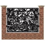 Panou de gard mare din tabla debitata cu plasma MAX CANVAS 1500x1940 mm