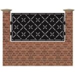 Panou de gard mic din tabla debitata cu plasma LINES 990x1940 mm