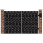 Poarta acces auto mica din tabla debitata cu plasma METRO 3000x1940 mm