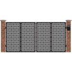 Poarta acces auto mare din tabla debitata cu plasma FLOWER 3884x1940 mm