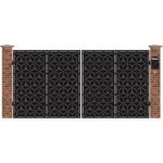 Poarta acces auto mare din tabla debitata cu plasma METRO 3884x1940 mm