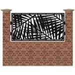 Panou de gard mic din tabla debitata cu plasma PALM2 990x1940 mm