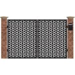 Poarta acces auto mica din tabla debitata cu plasma BOND 3000x1940 mm