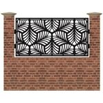 Panou de gard mic din tabla debitata cu plasma LEAF 990x1940 mm