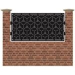 Panou de gard mic din tabla traforata cu plasma METRO 990x1940 mm