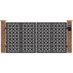 Poarta acces auto mare din tabla traforata cu plasma SHIELD 3884x1940 mm