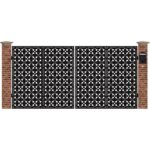 Poarta acces auto mare din tabla decupata cu plasma SERBIA 3884x1940 mm