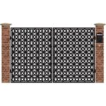 Poarta acces auto mica din tabla debitata cu plasma SHIELD 3000x1940 mm