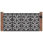 Poarta acces auto mare din tabla decupata cu plasma LEAF 3884x1940 mm