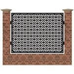 Panou de gard mare din tabla decupata cu plasma MAX FLOWER 1500x1940 mm