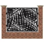 Panou de gard mare din tabla decupata cu plasma MAX PALM2 1500x1940 mm