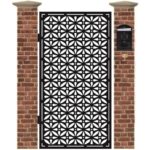 Poarta pietonala din tabla decupata cu plasma FLOWER 1940 x 990 mm