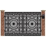 Poarta acces auto mica din tabla decupata cu plasma NOBLE 3000x1940 mm