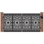 Poarta acces auto mare din tabla decupata cu plasma NOBLE 3884x1940 mm