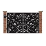 Poarta acces auto mica din tabla debitata cu plasma JACARANDA 3000x1940 mm